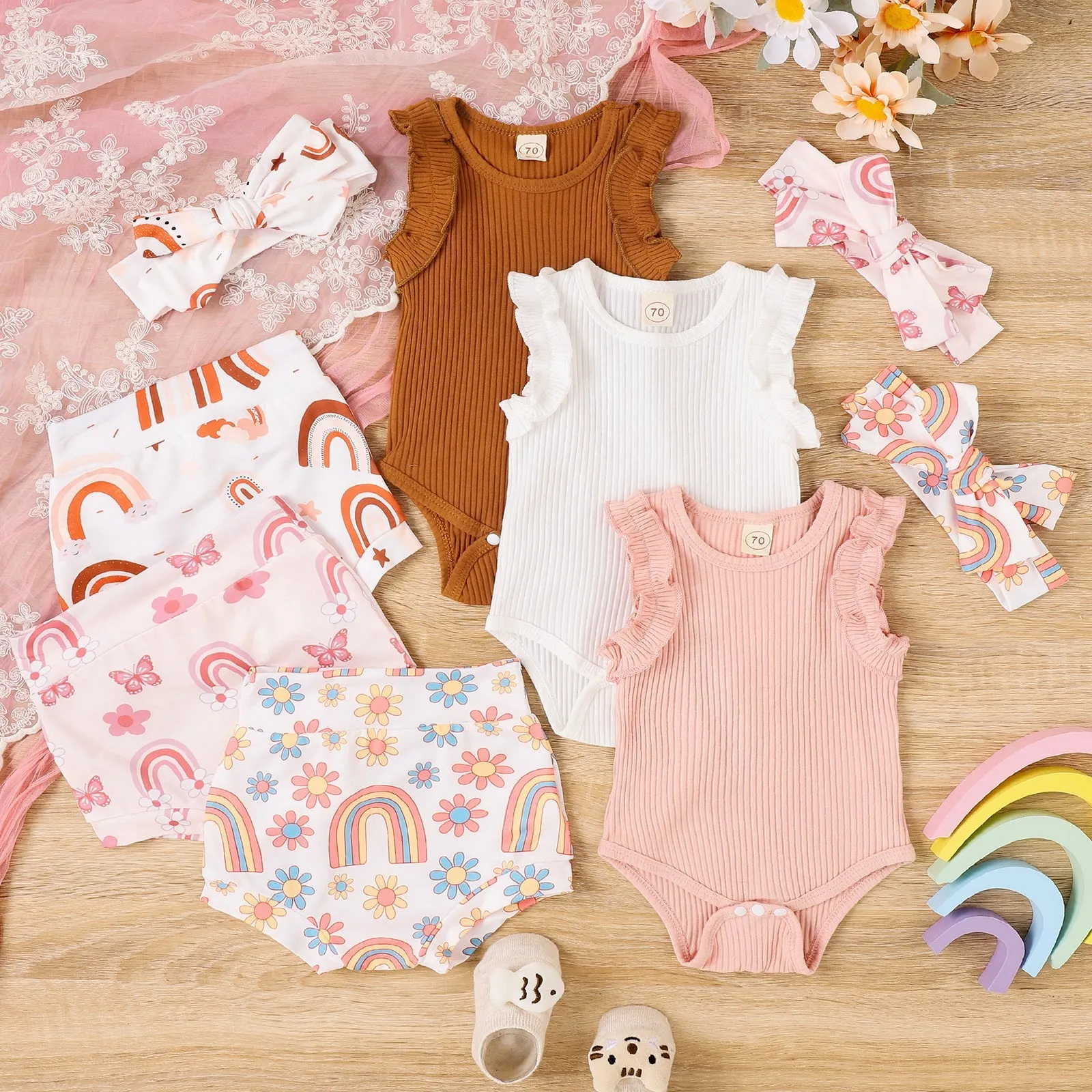 3-piece Baby Rainbow Sets