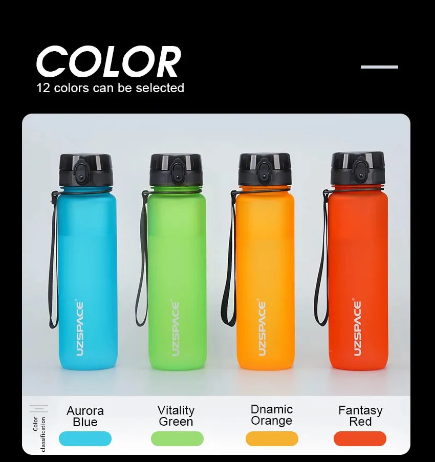 500/800/1000ml Sports Water Bottle Portable Leakproof