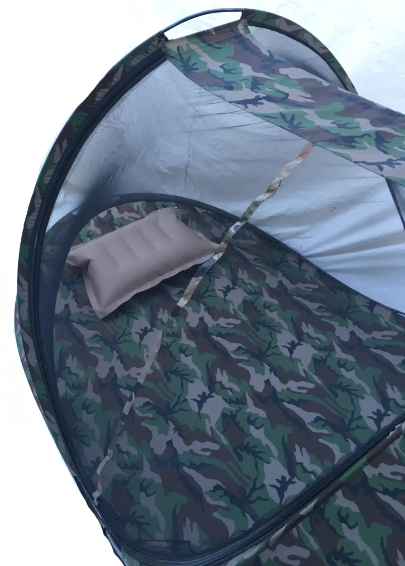 Aim Emporium Polyester Adults Washable Foldable Mosquito Net   Air Pillow Sit-in Free Standing Bottom Color Always Camouflage Mosquito Net (Camouflage, Tent) Comfortable Upto 6 ft Height.