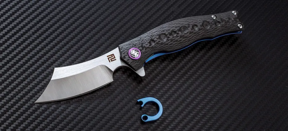 Artisan Cutlery Corsair ATZ-1828G S35VN Blade Titanium and CarbonFiber Handle Folding Knives