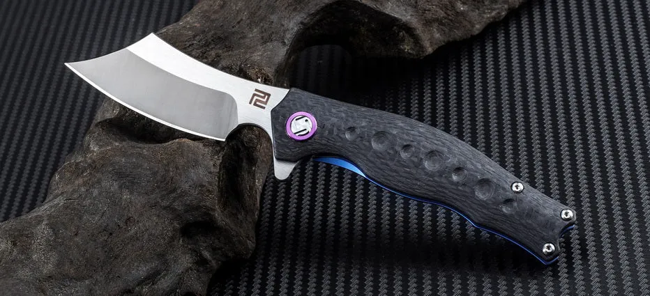 Artisan Cutlery Corsair ATZ-1828G S35VN Blade Titanium and CarbonFiber Handle Folding Knives