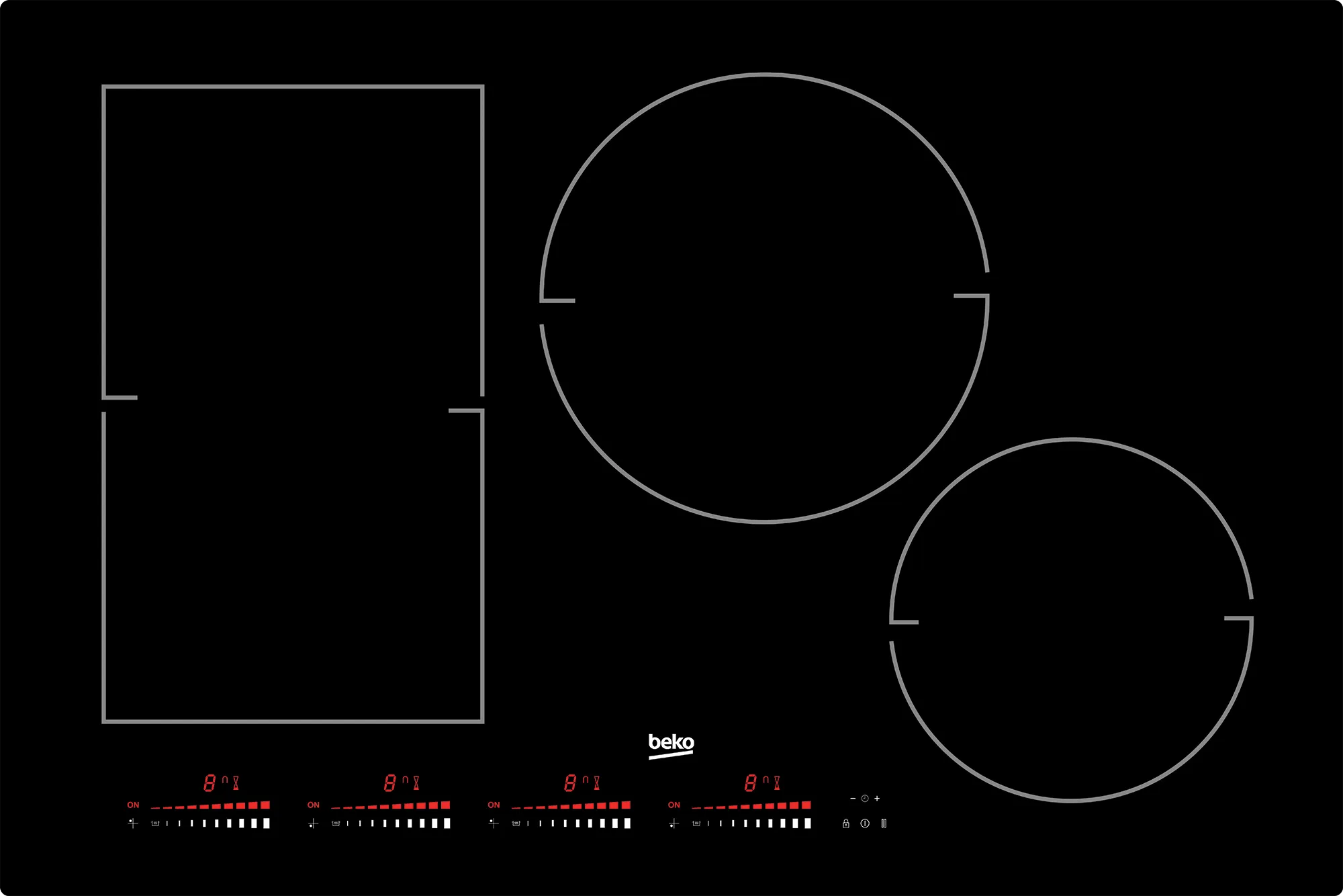 Beko BCTI30410 30" Built-In Induction Cooktop with 4 Zones and Touch Control