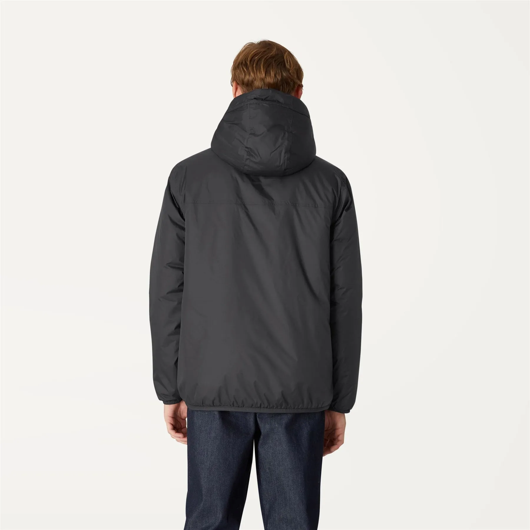 Claude Orsetto - Unisex Sherpa Lined Waterproof Full Zip Rain Jacket in Black Pure