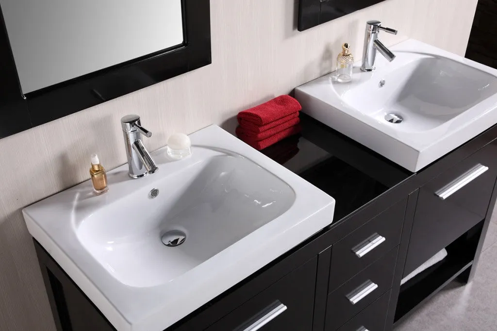 DESIGN ELEMENT New York 60" Double Sink Vanity Set