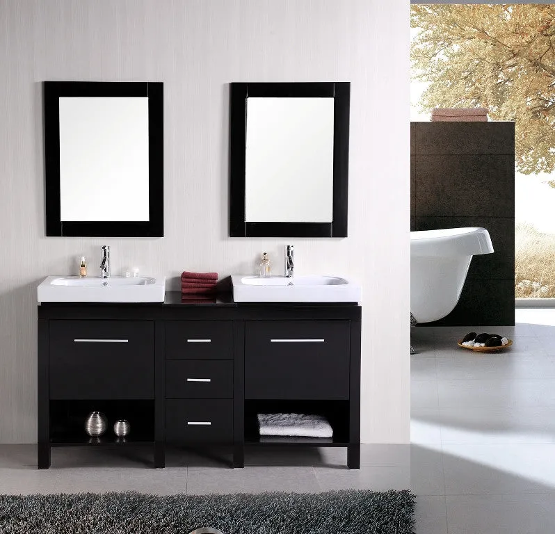 DESIGN ELEMENT New York 60" Double Sink Vanity Set