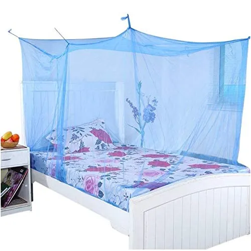 Divayanshi Blue Mosquito Net for Single Bed/Double Bed, 7x7 Insect Protection Net