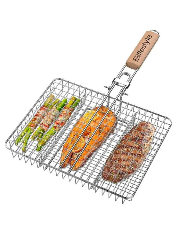 Ecolifestyle Braai Grill Basket & Tongs