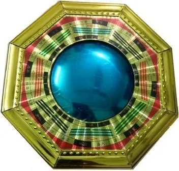 Feng Shui Bagua Pakua Convex Mirror for Wall Door Hanging Decor, Positive Energy Protection