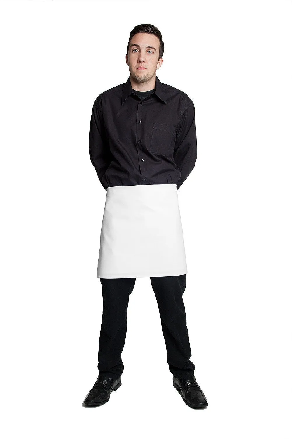 Fiumara Apparel White 4-Way Half Bistro Waist Apron 16 L X 28 W