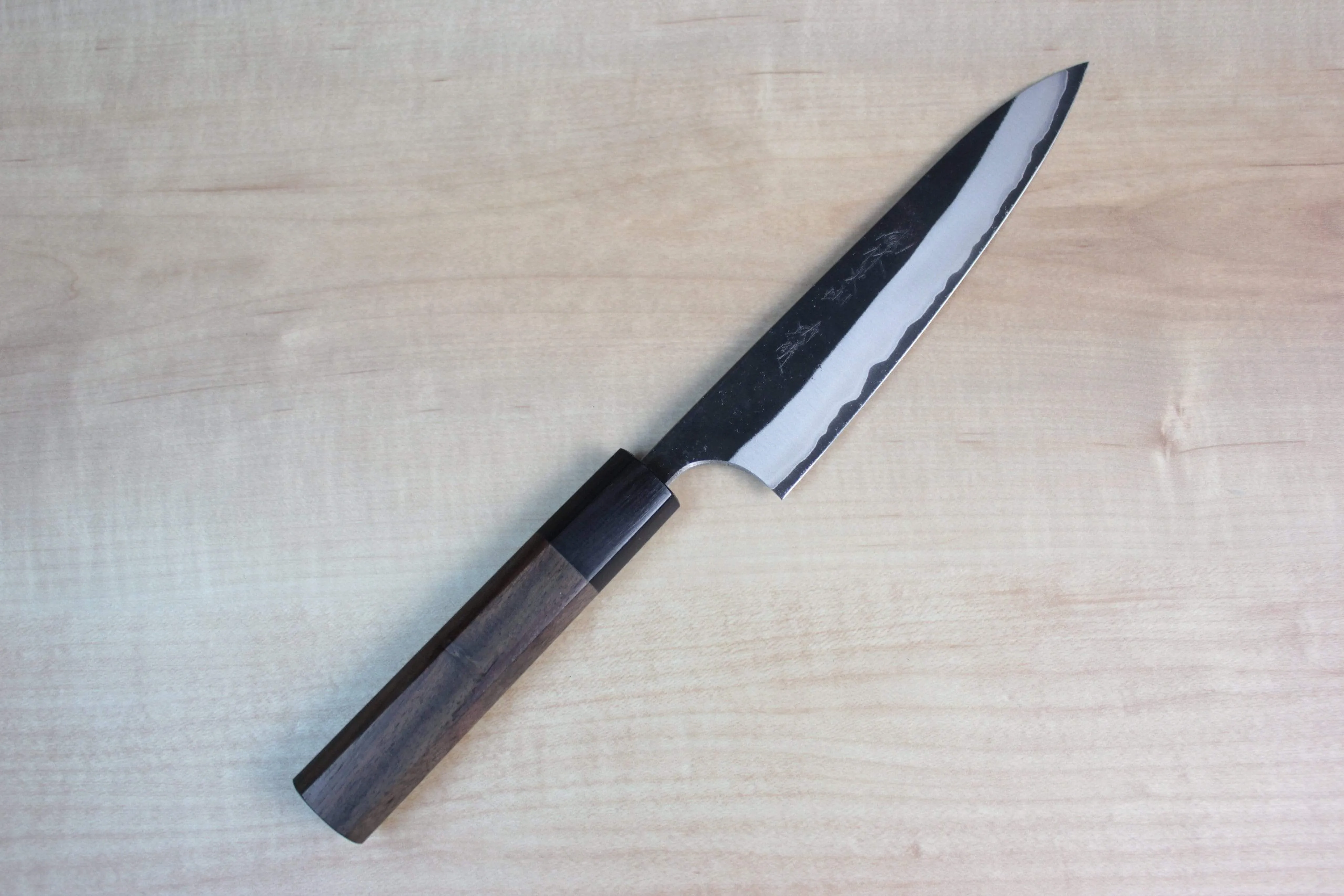 Fu-Rin-Ka-Zan Aogami Super Kurouchi Series Wa Petty (120mm and 150mm, 2 sizes, Octagon Shaped Red-Sandal Wood Handle)