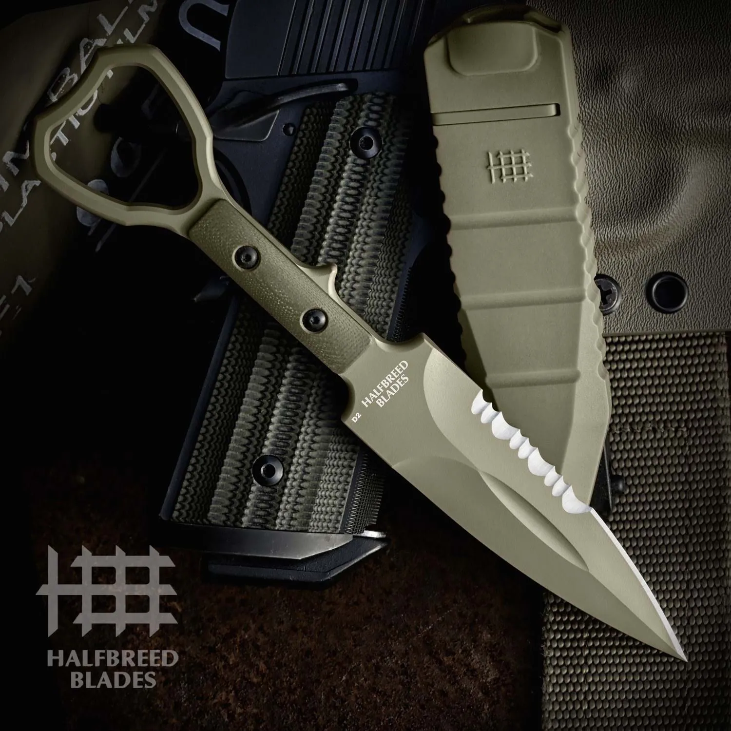 Halfbreed Blades Compact Clearance Knife- Fixed Blade CCK- 01