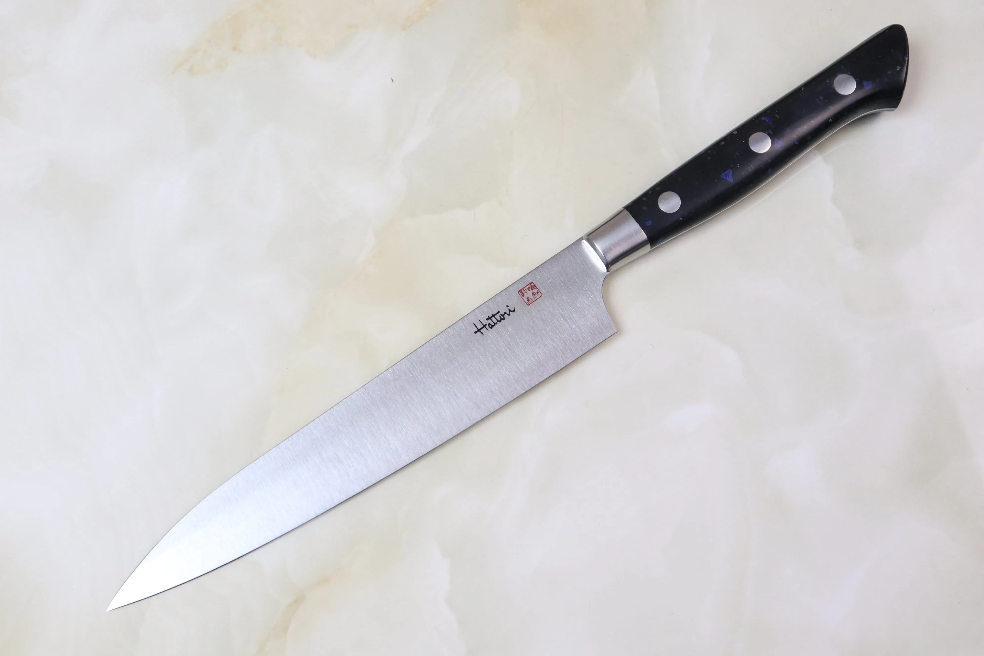 Hattori Forums FH Series Limited Edition Petty (120mm and 150mm, "Black Space" Corian® Handle)