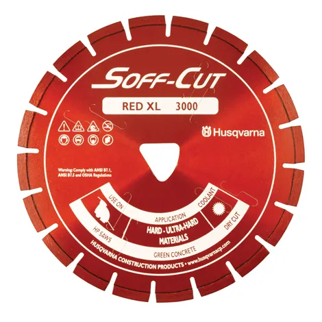 Husqvarna ELITE SOFF-CUT XL6-3000 6" (150mm) Red Blade with Skid