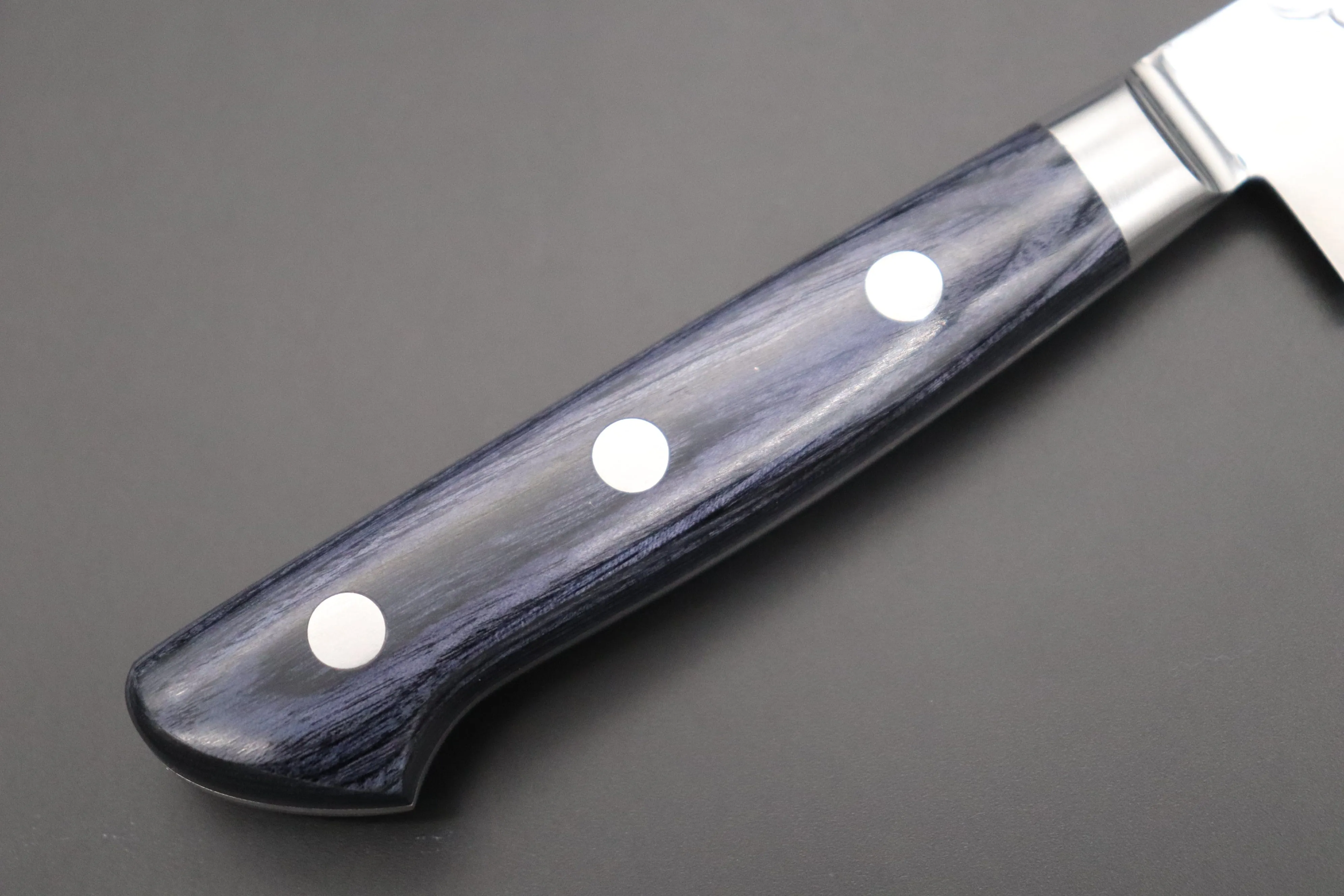 JCK Natures Blue Clouds Series BCDP-1 VG-10 Tsuchime Damascus Petty 135mm (5.3 inch, Royal Blue-Purple Pakka Wood Handle)