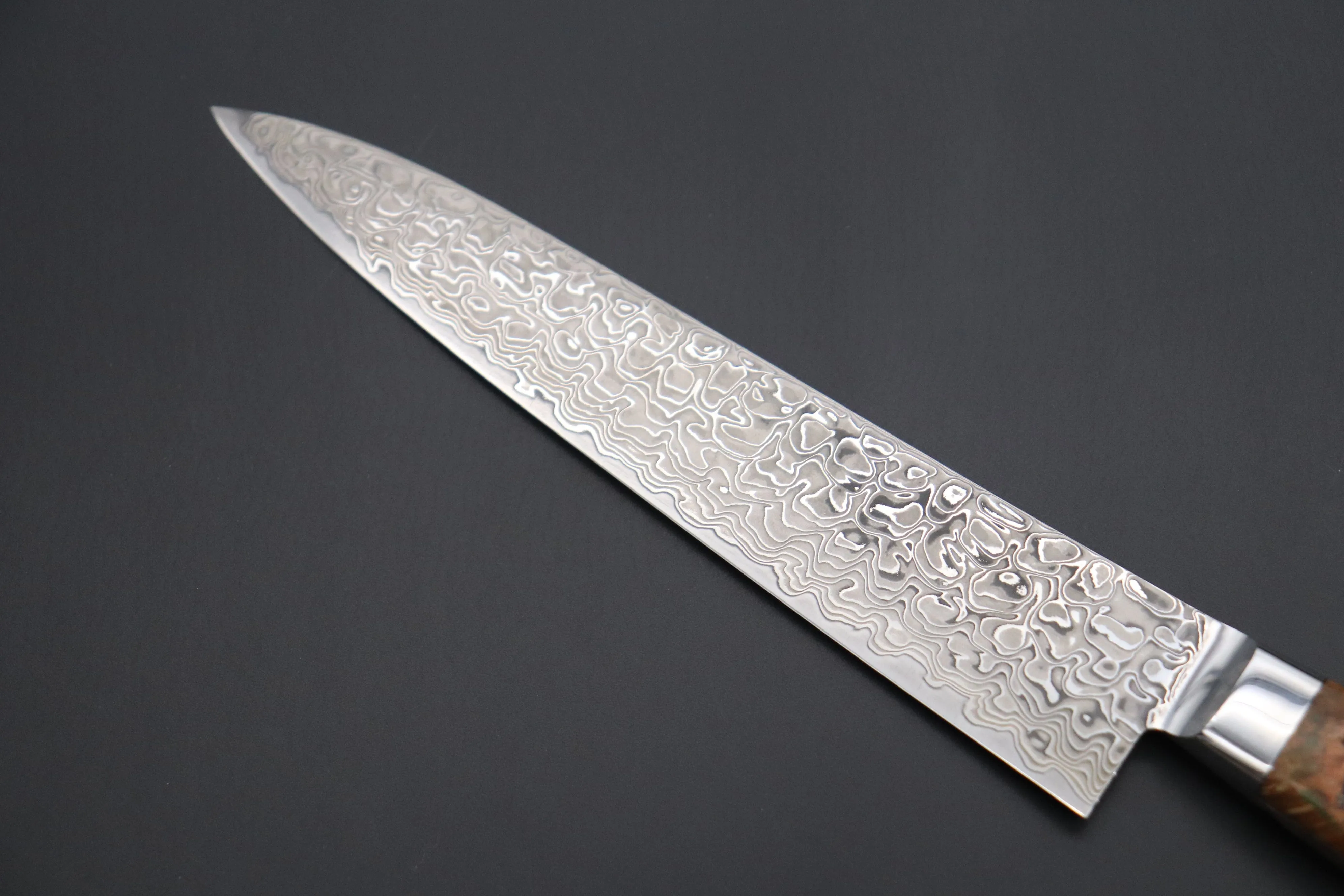 JCK Original Kagayaki NOVEL- Limited Edition Custom R-2 Damascus Series KNLTD-72 Petty 150mm (5.9 inch, Hammer Forged Blade)