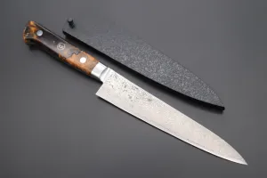 JCK Original Kagayaki NOVEL- Limited Edition Custom R-2 Damascus Series KNLTD-72 Petty 150mm (5.9 inch, Hammer Forged Blade)