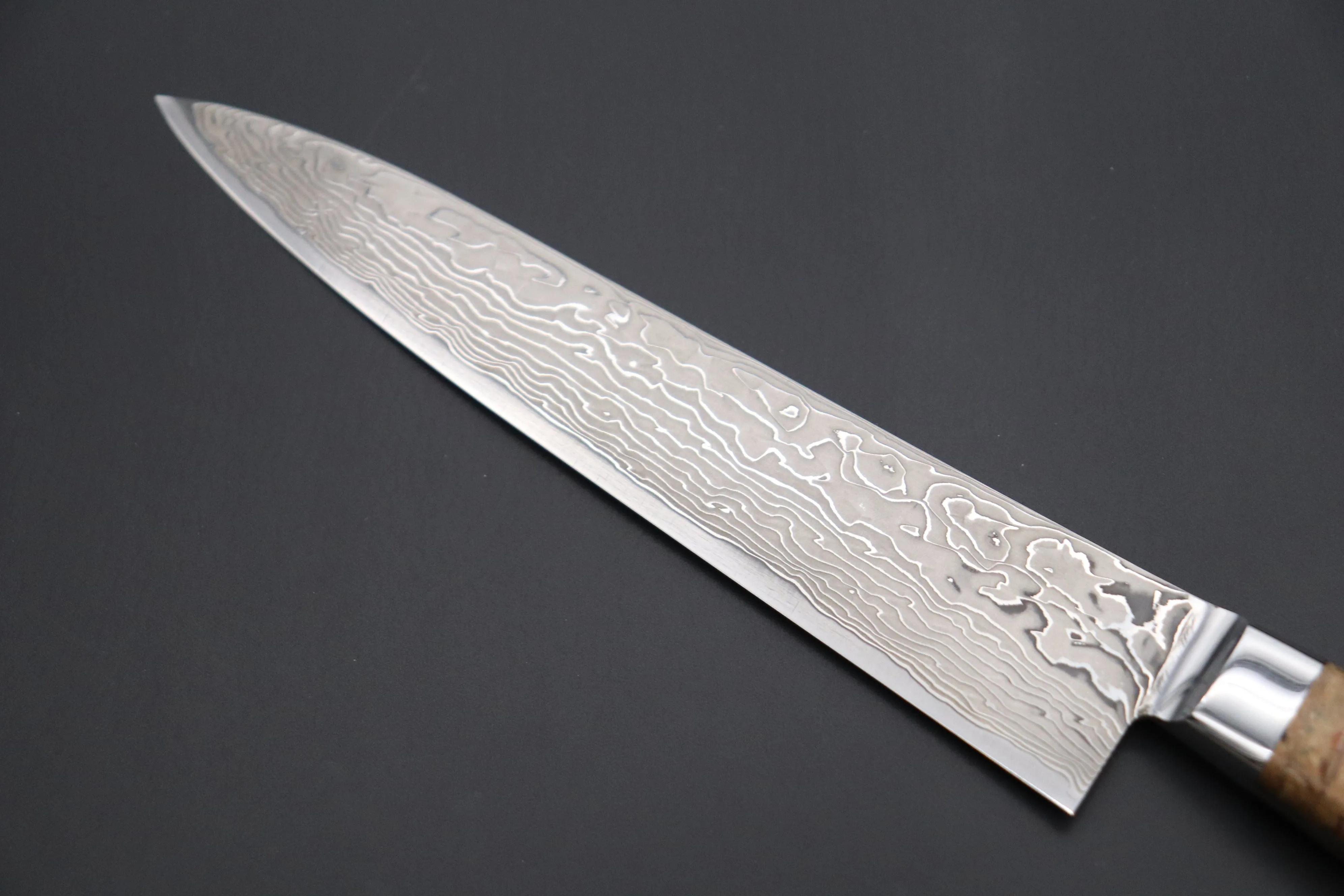 JCK Original Kagayaki NOVEL- Limited Edition Custom R-2 Damascus Series KNLTD-95 Petty 150mm (5.9 inch, Hammer Forged Blade)