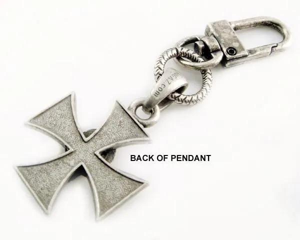 K-SKICP Skull Iron Cross Clip-On