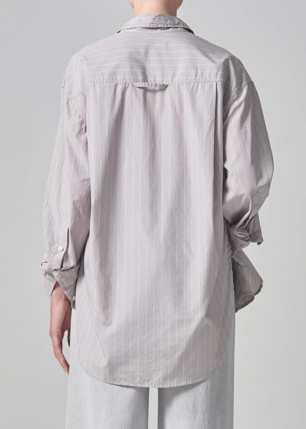 Kayla Shirt in Tailor Grey Stripe