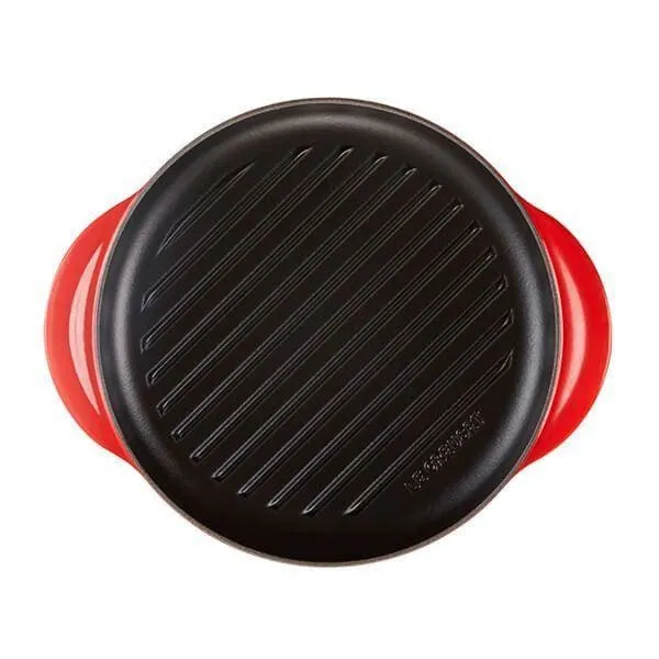 Le Creuset Classic Cast Iron Round Grill 25cm Cerise