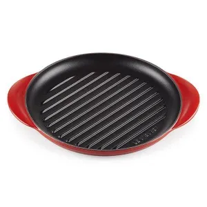 Le Creuset Classic Cast Iron Round Grill 25cm Cerise