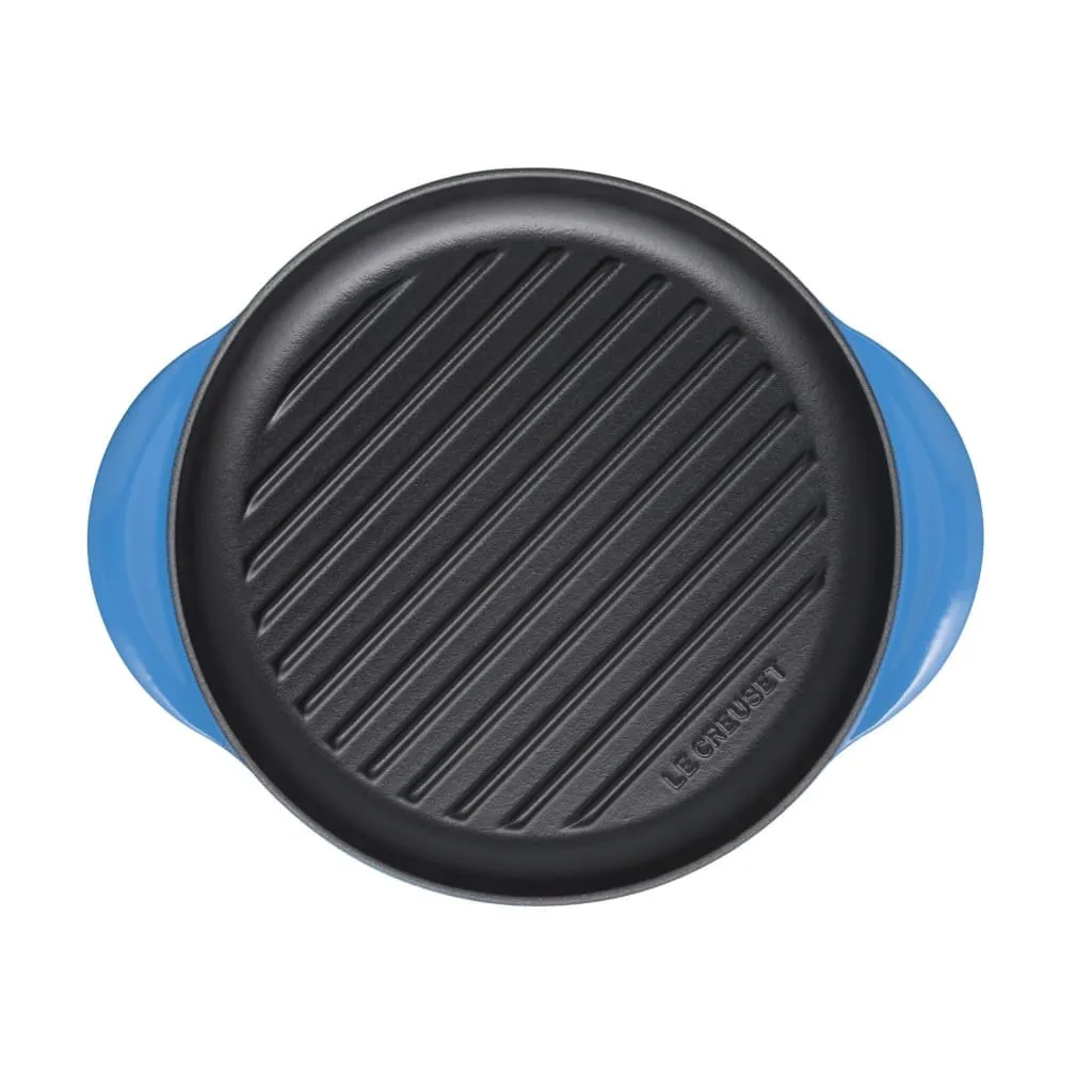 Le Creuset Classic Cast Iron Round Grill 25cm Marseille Blue