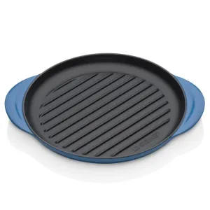 Le Creuset Classic Cast Iron Round Grill 25cm Marseille Blue