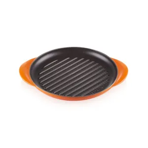 Le Creuset Classic Cast Iron Round Grill 25cm Volcanic