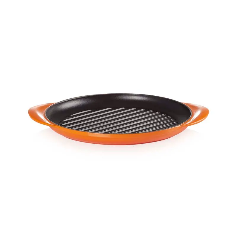 Le Creuset Classic Cast Iron Round Grill 25cm Volcanic