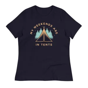 My Weekends Are In Tents Women's Signature Tee