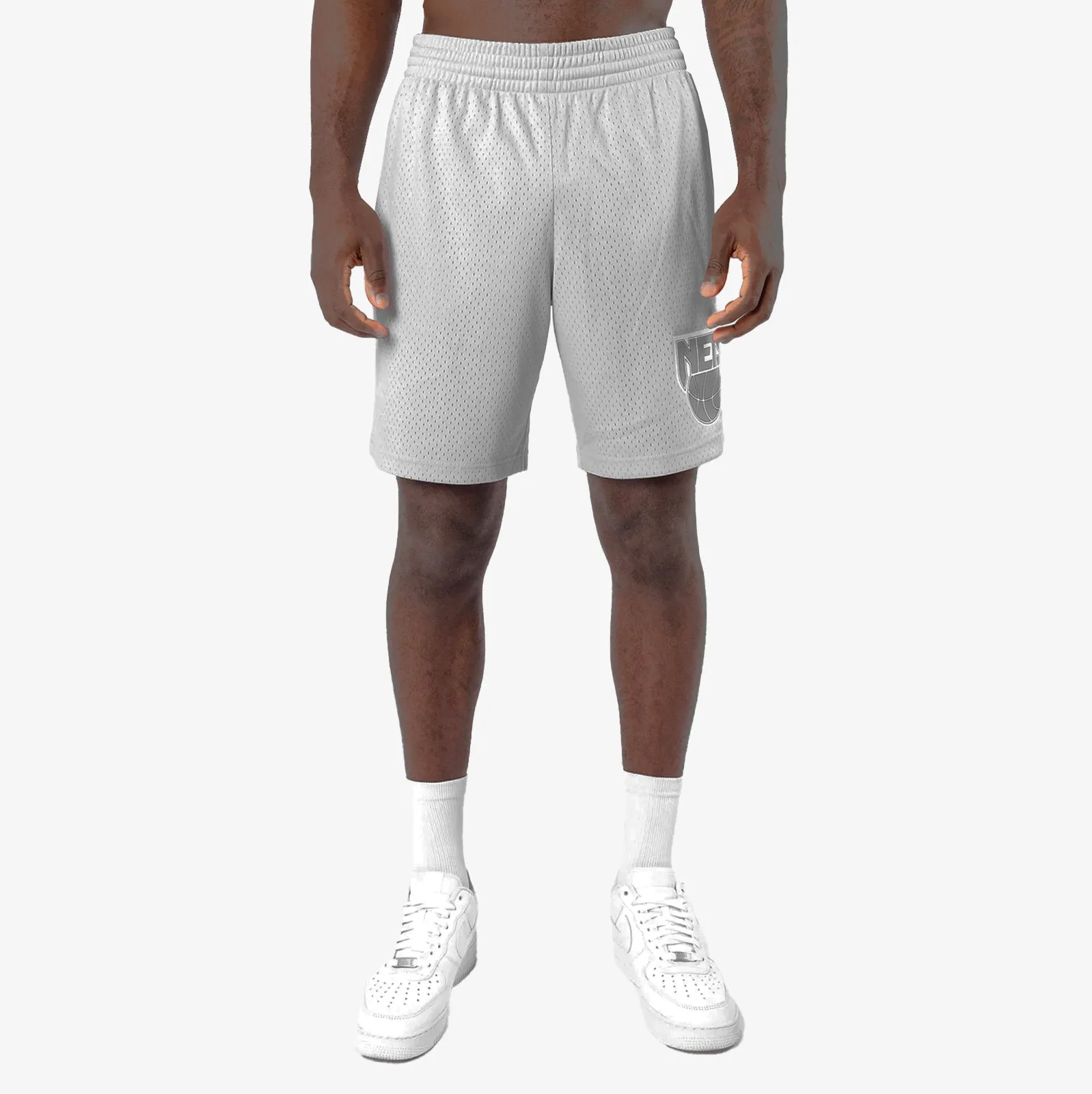 New Jersey Nets Mesh Court Shorts - Faded Grey