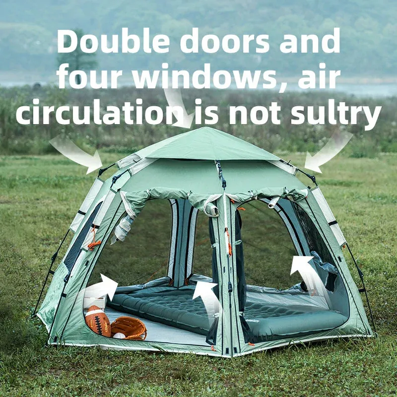 Qunature Quick Setup Hexagonal Tent UPF50  Waterproof Lightweight