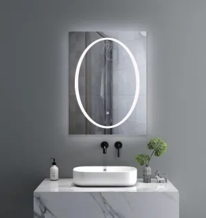 Rectanguler LED Mirror with 3 Lighting Options (Warm, Natural White, Cool White) with Touch Sensor (18X24INCH) L45 Stylish and Decorative Design.