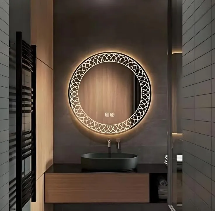 Round Shape LED Mirror with 3 Lighting Options (Warm, Natural White, Cool White) with Touch Sensor (24X24INCH) L15 Stylish and Decorative Design.