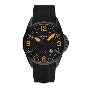 T10 Blackbird Carbon Sapphire | 44mm, Black Silicone Strap