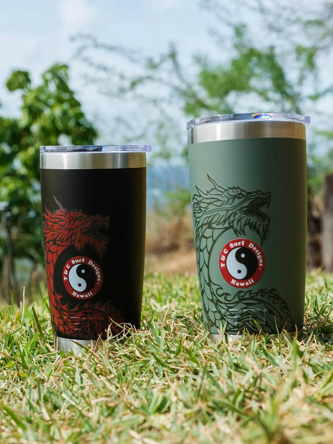 T&C Surf 20 oz Dragon Island Tumbler Yeti