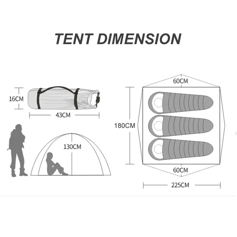 Tent with Carry Bag Picnic 3-4 Person