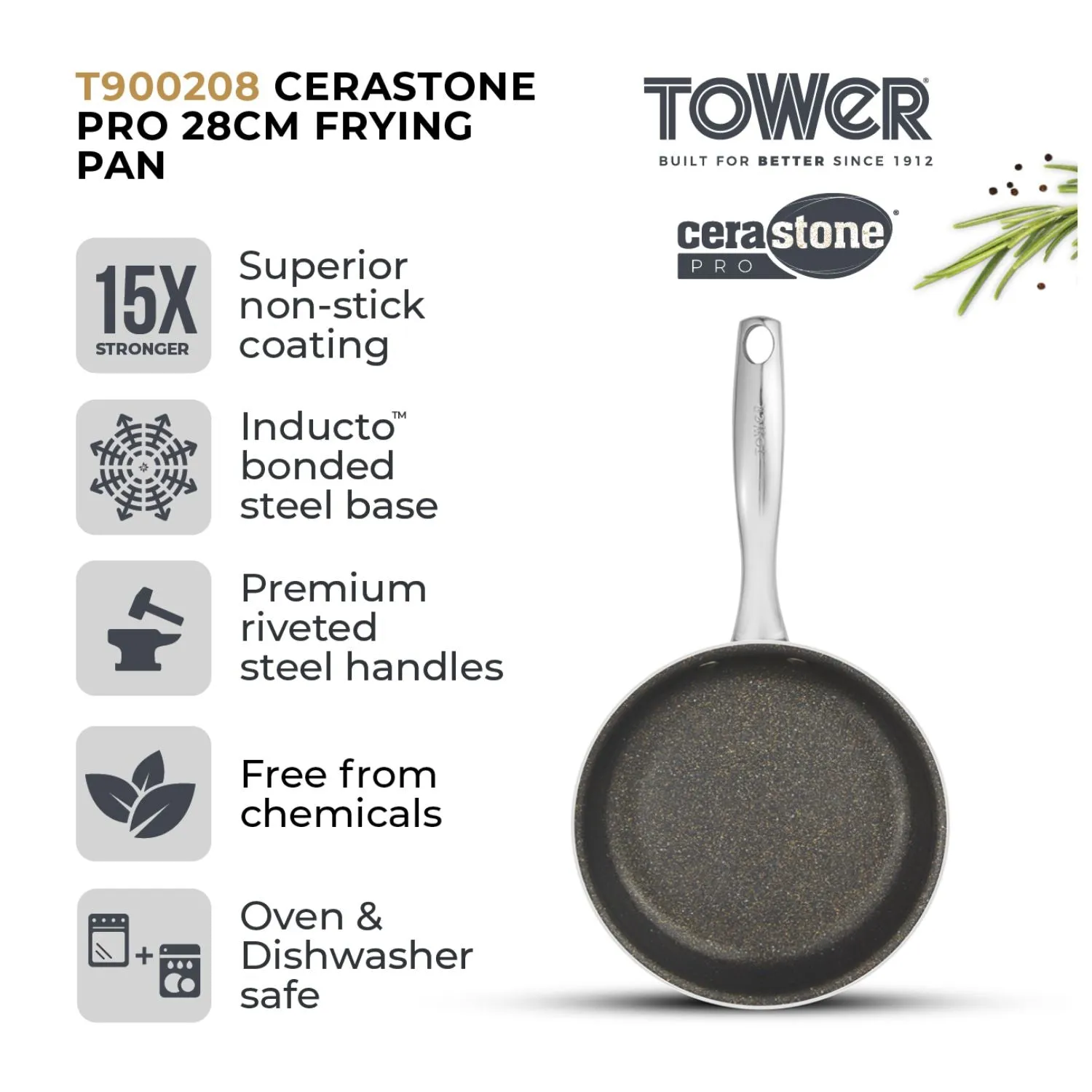 Tower Cerastone Pro 28cm Frying Pan