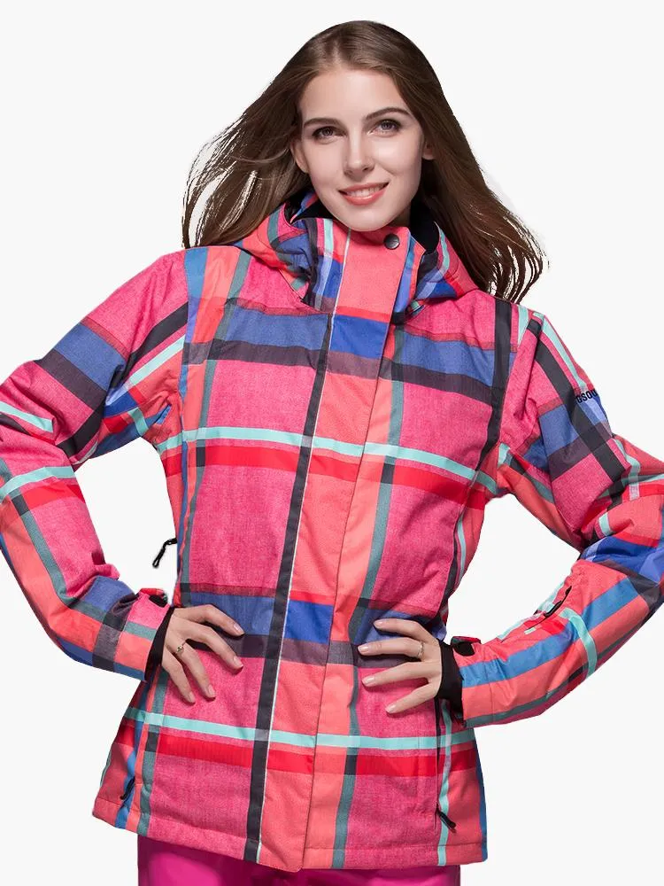 Warm High Waterproof Windproof Colorful Ski/Snowboard Jacket For Women