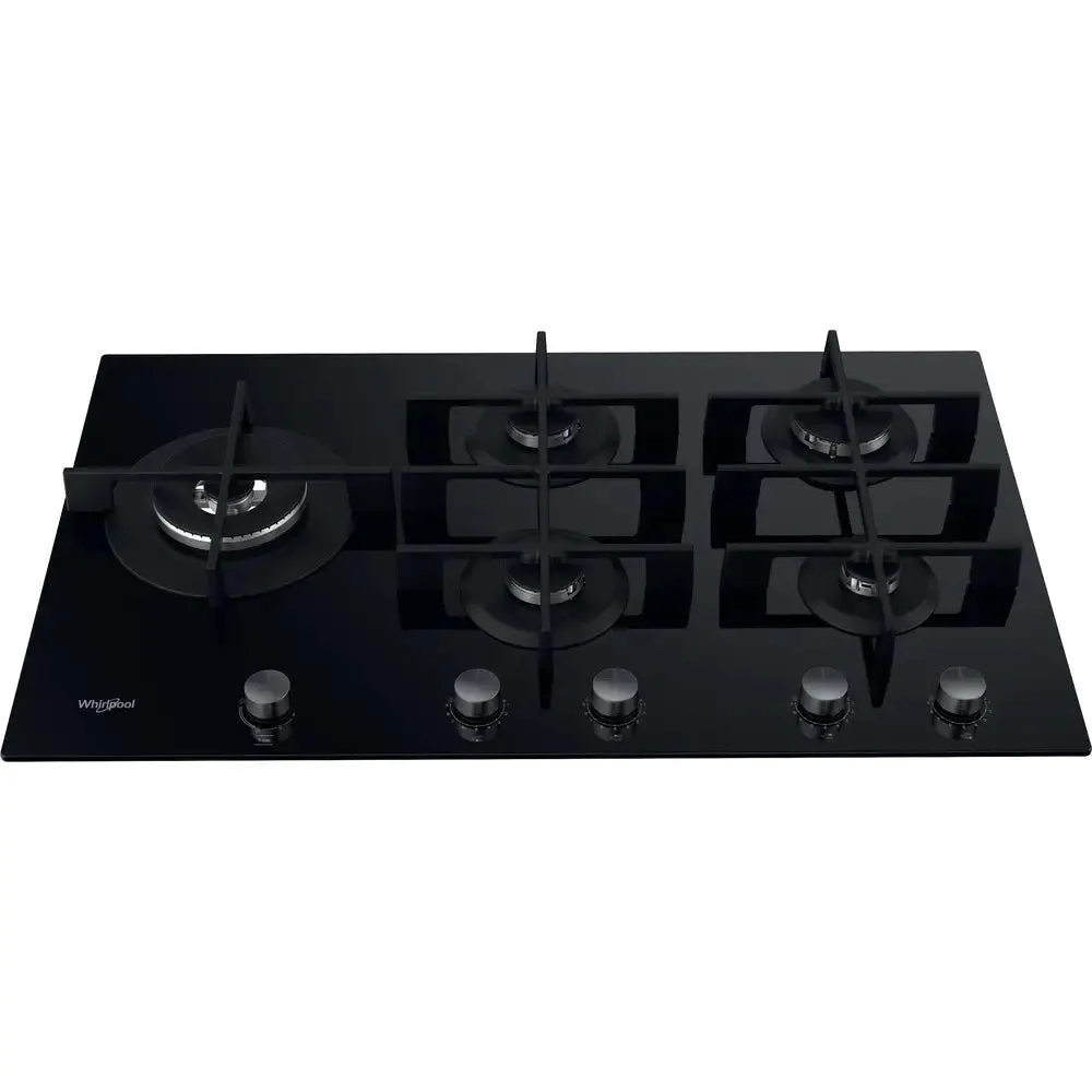 Whirlpool GOWL958NB Gas Hob 5 Burners, 86cm Wide - Black