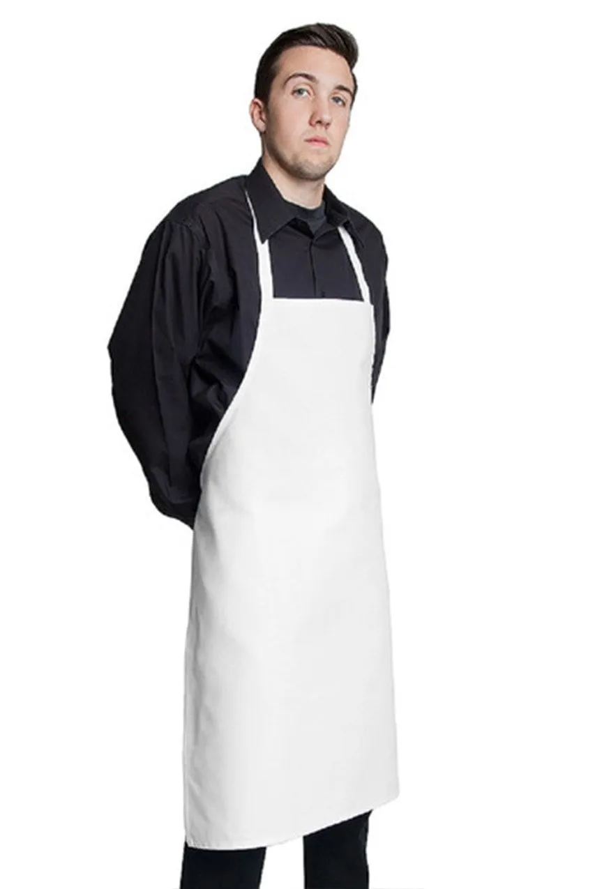 White Basic Chef Bib Apron | Fiumara Apparel | Made in the USA