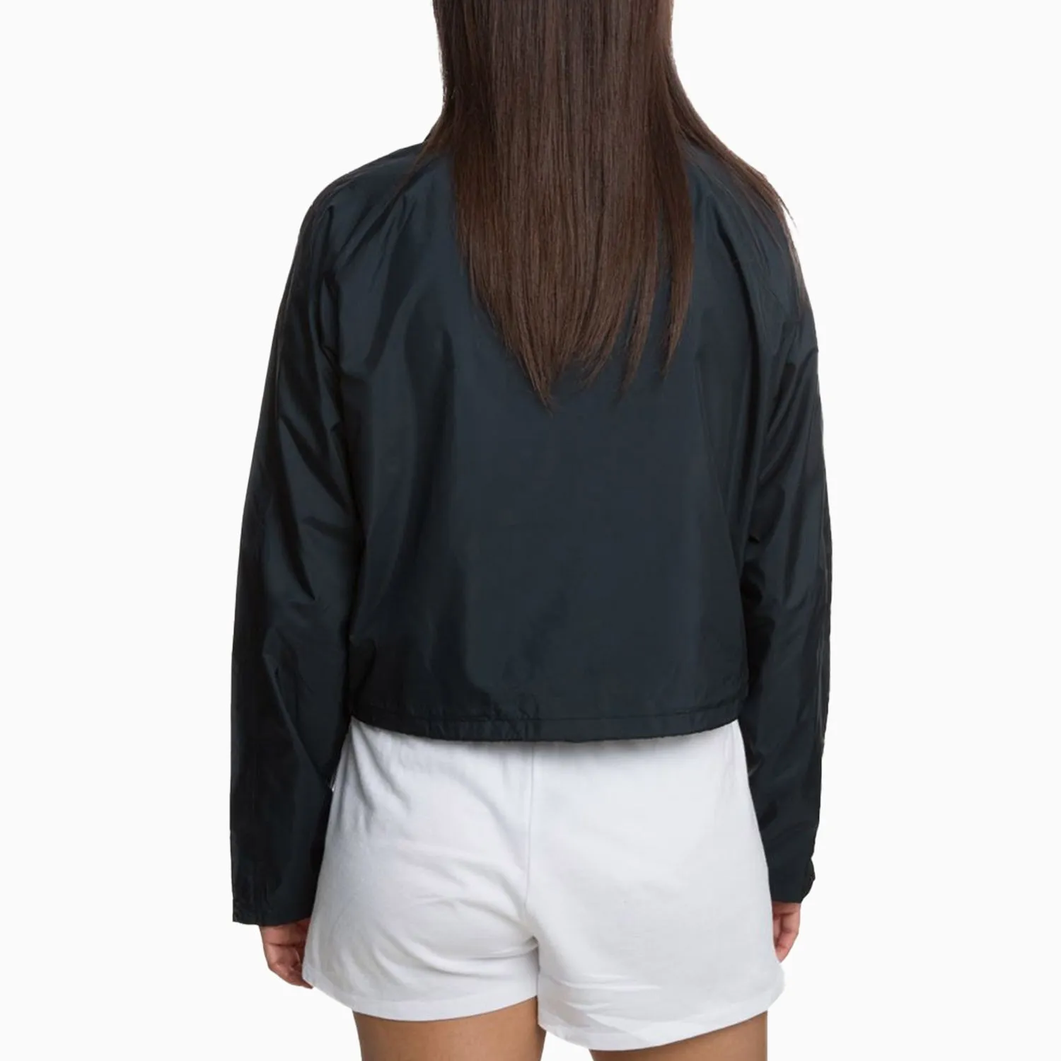 Women's Zipper Tape Cropped Coaches Jacket