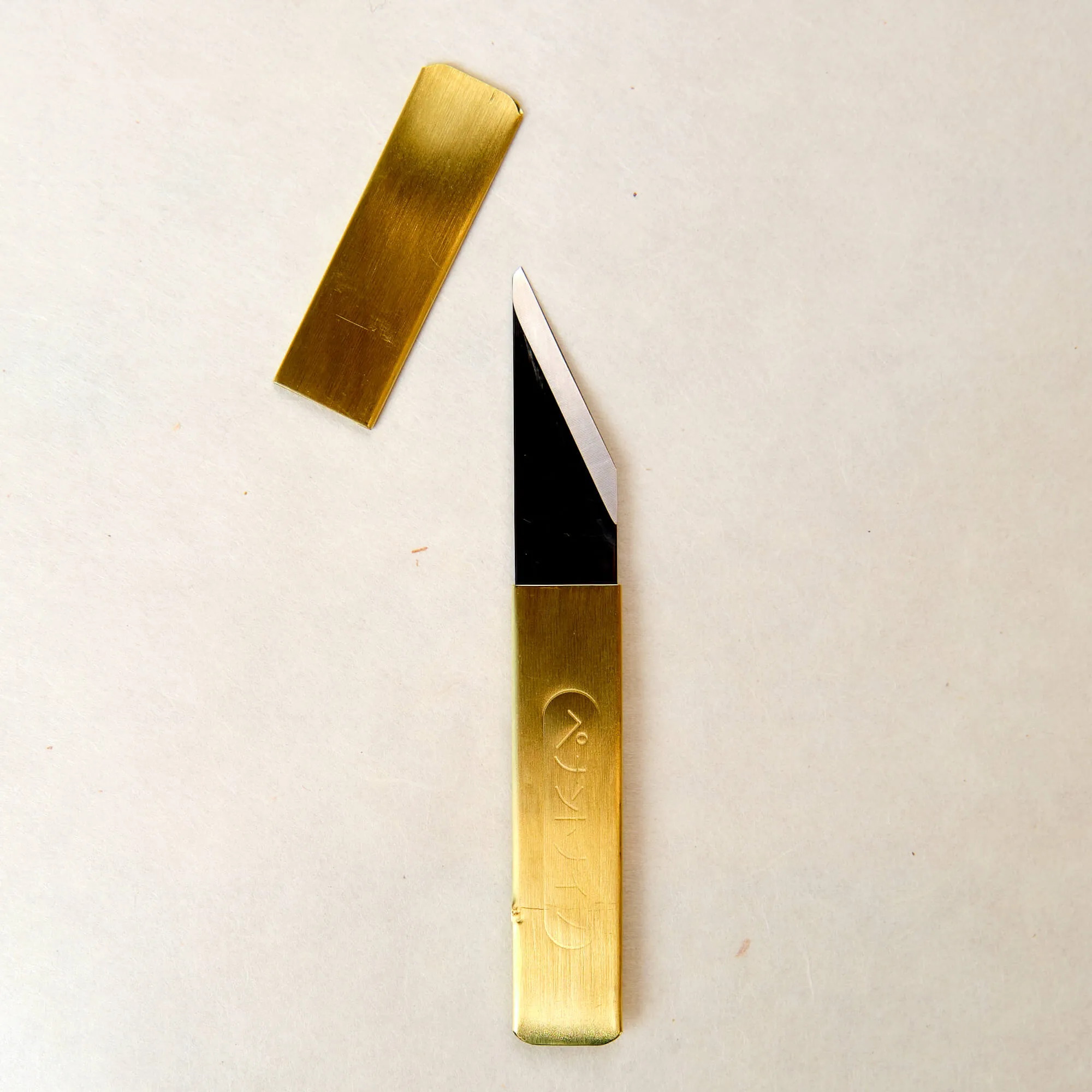 Yoshiharu Hamono Japanese Kiridashi Brass Knife Penanto