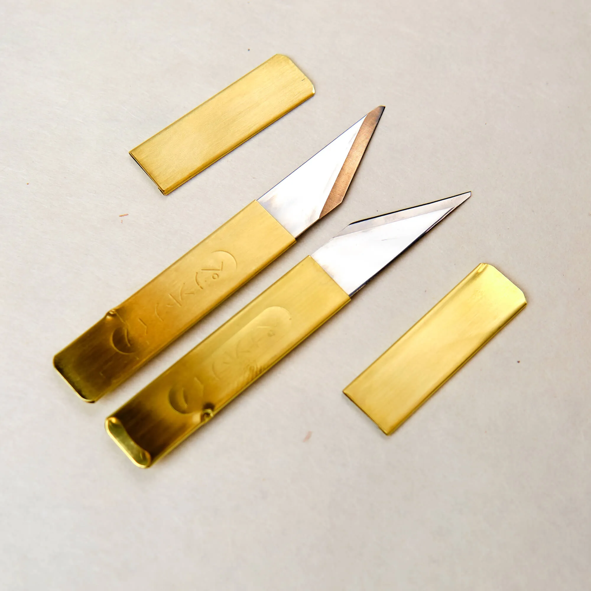 Yoshiharu Hamono Japanese Kiridashi Brass Knife Penanto